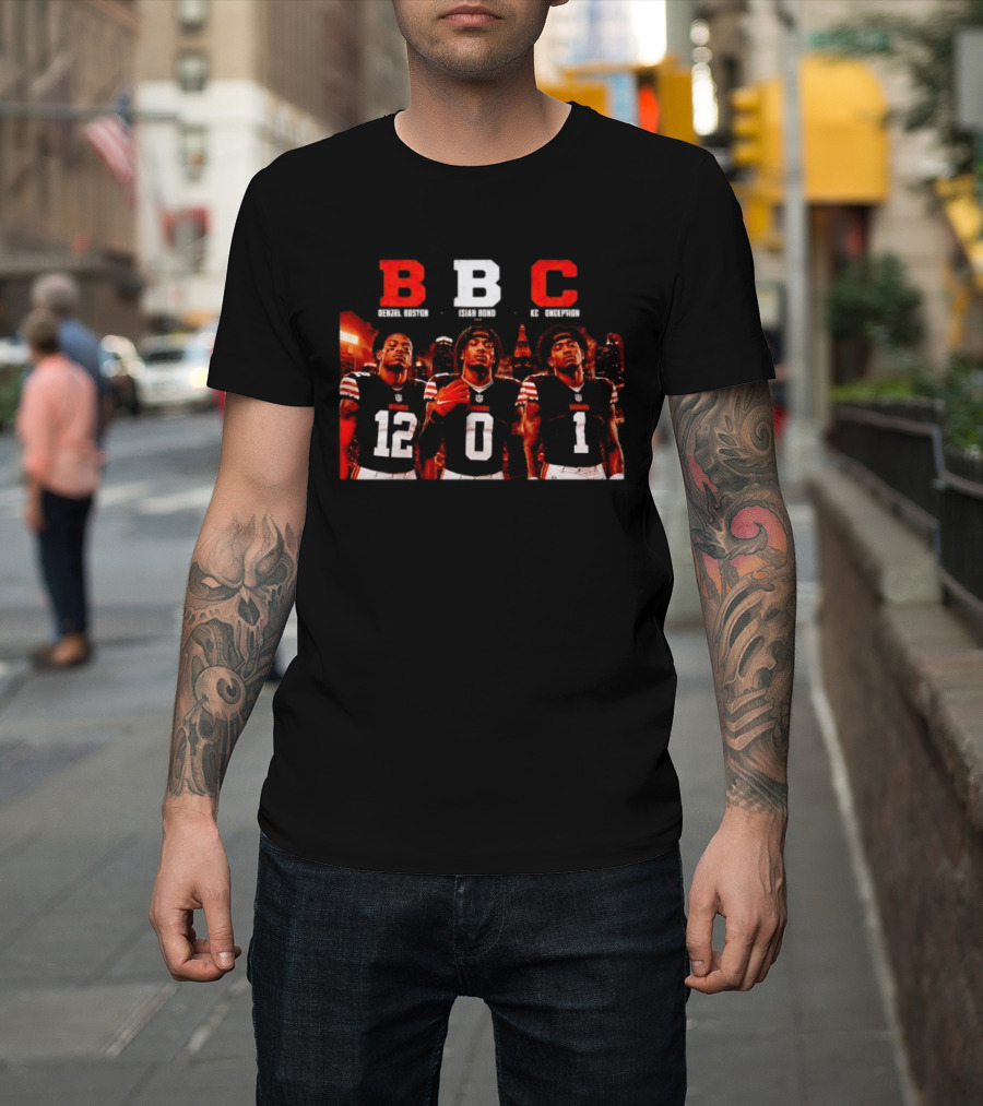 BBC Trio Denzel Boston Isiah Bond KC Conception Cleveland Browns T-Shirt