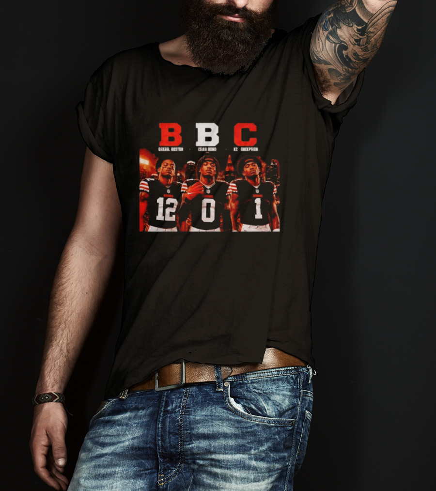 BBC Trio Denzel Boston Isiah Bond KC Conception Cleveland Browns T-Shirt