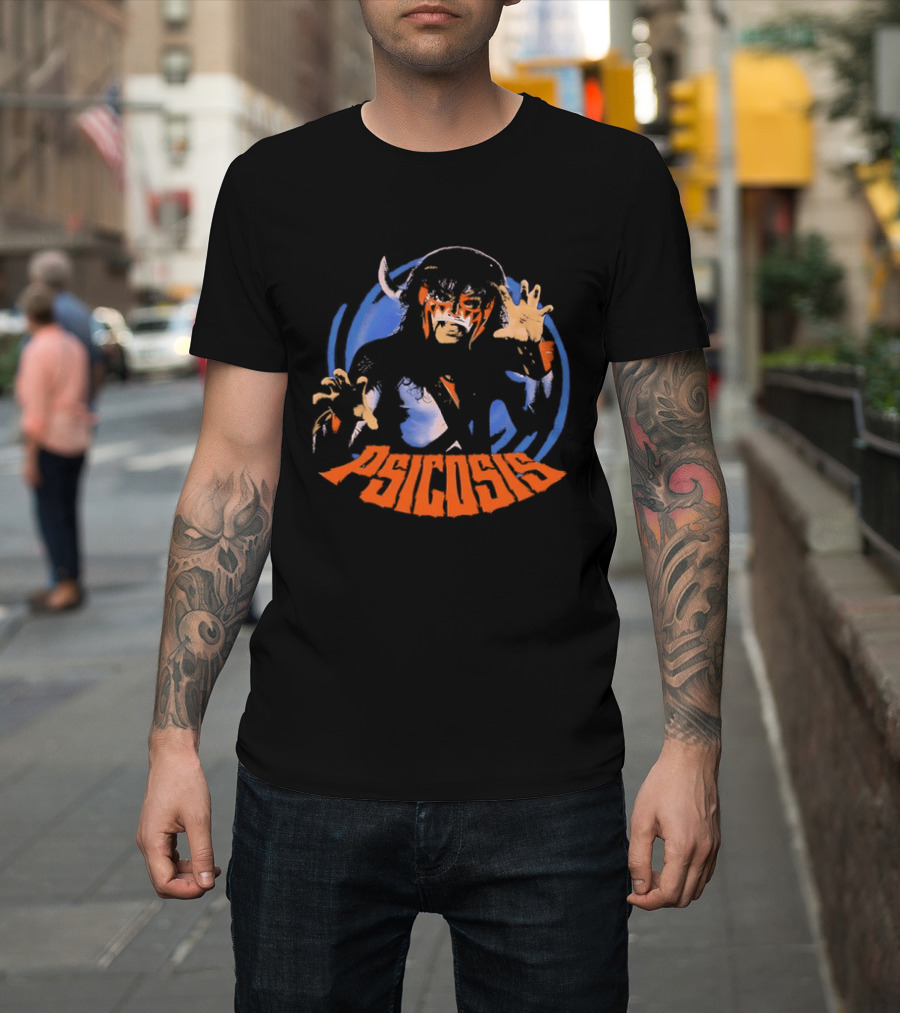 Psicosis Lucha Libre Wrestler Iconic Mask T-Shirt