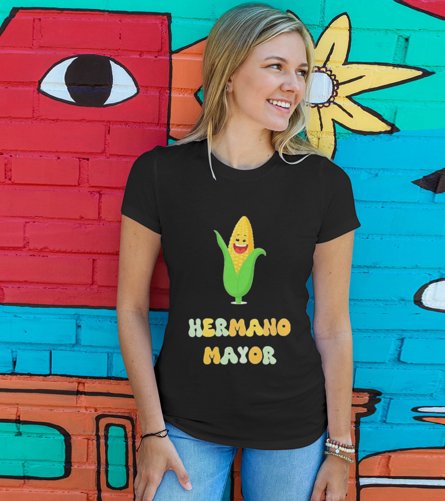 Hermano Mayor Corn With Smiling Vegetable Face T-Shirt