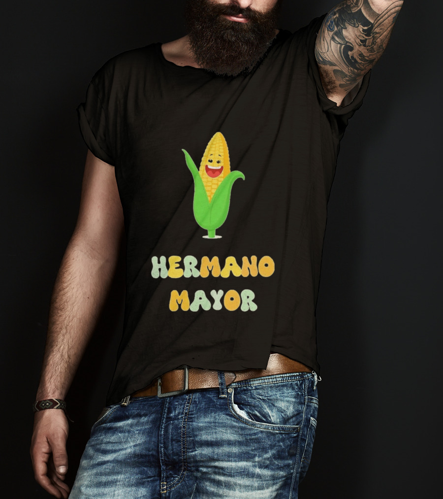 Hermano Mayor Corn With Smiling Vegetable Face T-Shirt