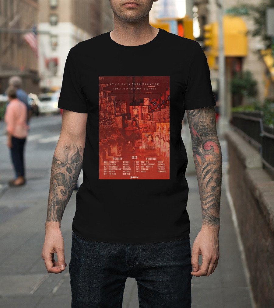 Kyle Falconer The View Lovely Night Of Terror Album Tour 2026 October November Scotland Dates T-Shirt