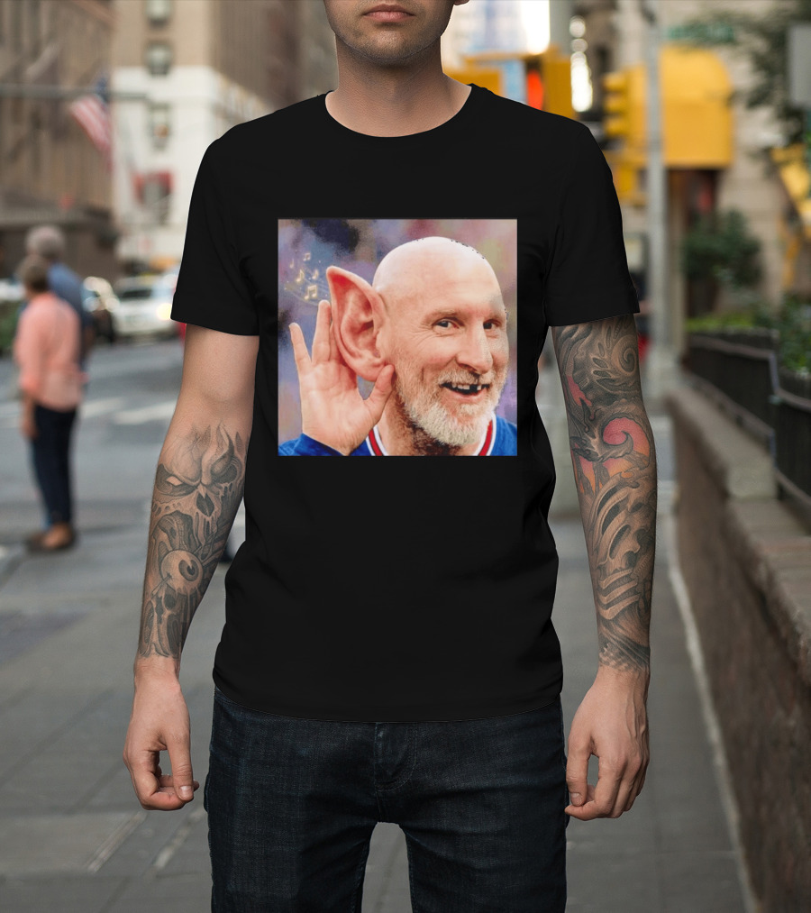 Lionel Messi Elf Meme Pessi Big Ear Music Notes Bald Man T-Shirt