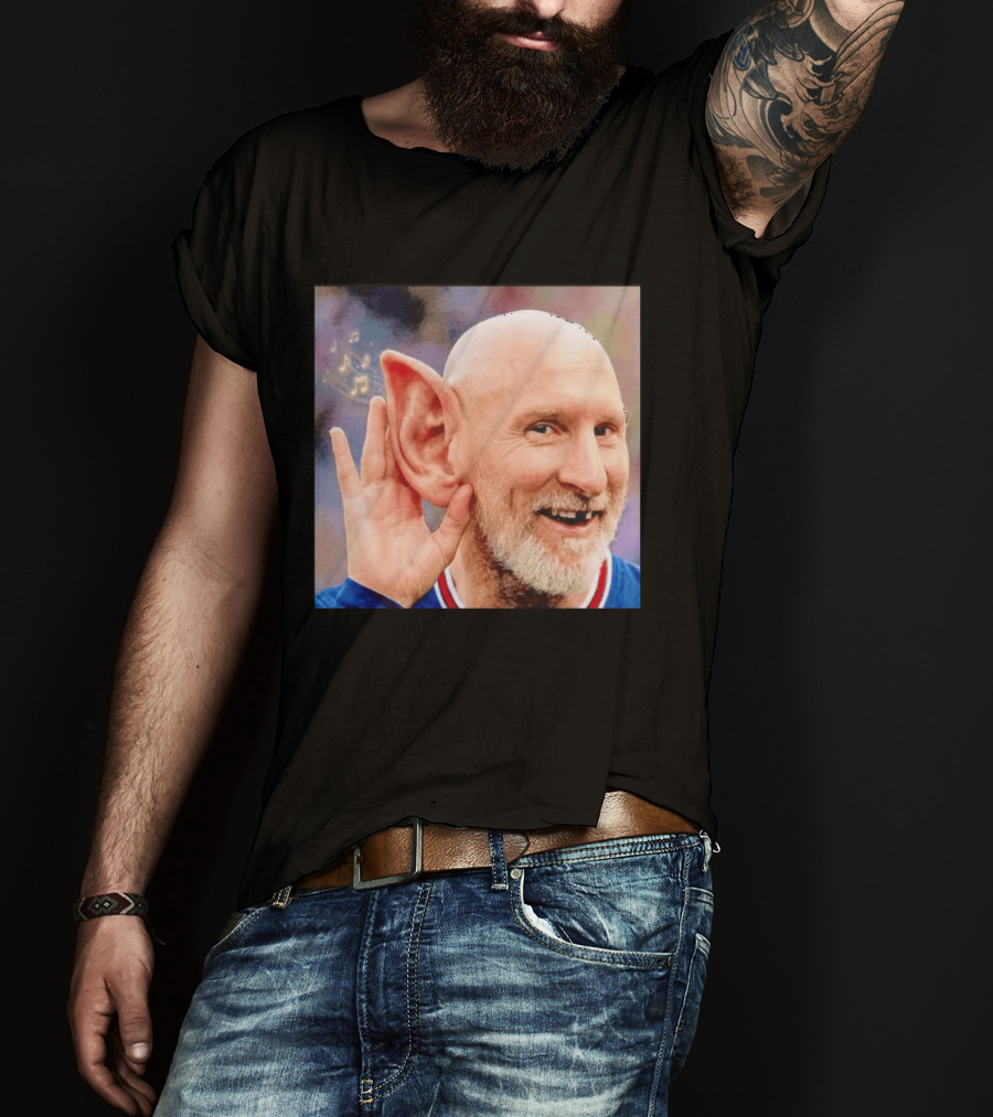 Lionel Messi Elf Meme Pessi Big Ear Music Notes Bald Man T-Shirt