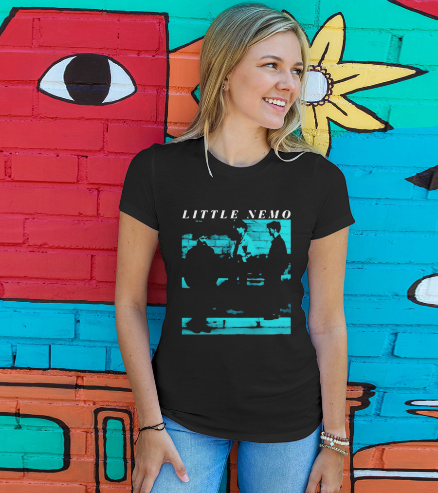 Little Nemo Post Punk Alternative Rock Band Aqua Blue Distressed T-Shirt