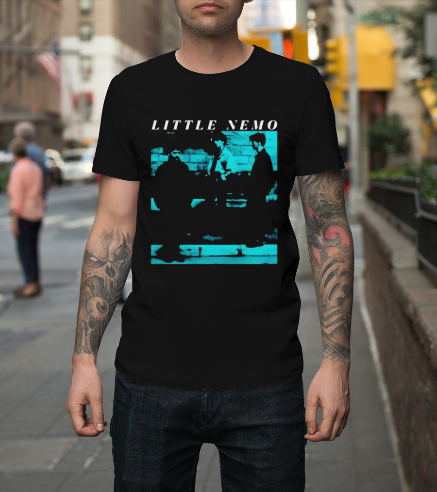 Little Nemo Post Punk Alternative Rock Band Aqua Blue Distressed T-Shirt