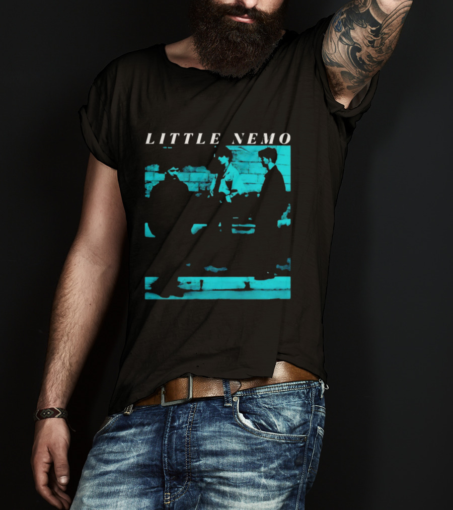 Little Nemo Post Punk Alternative Rock Band Aqua Blue Distressed T-Shirt