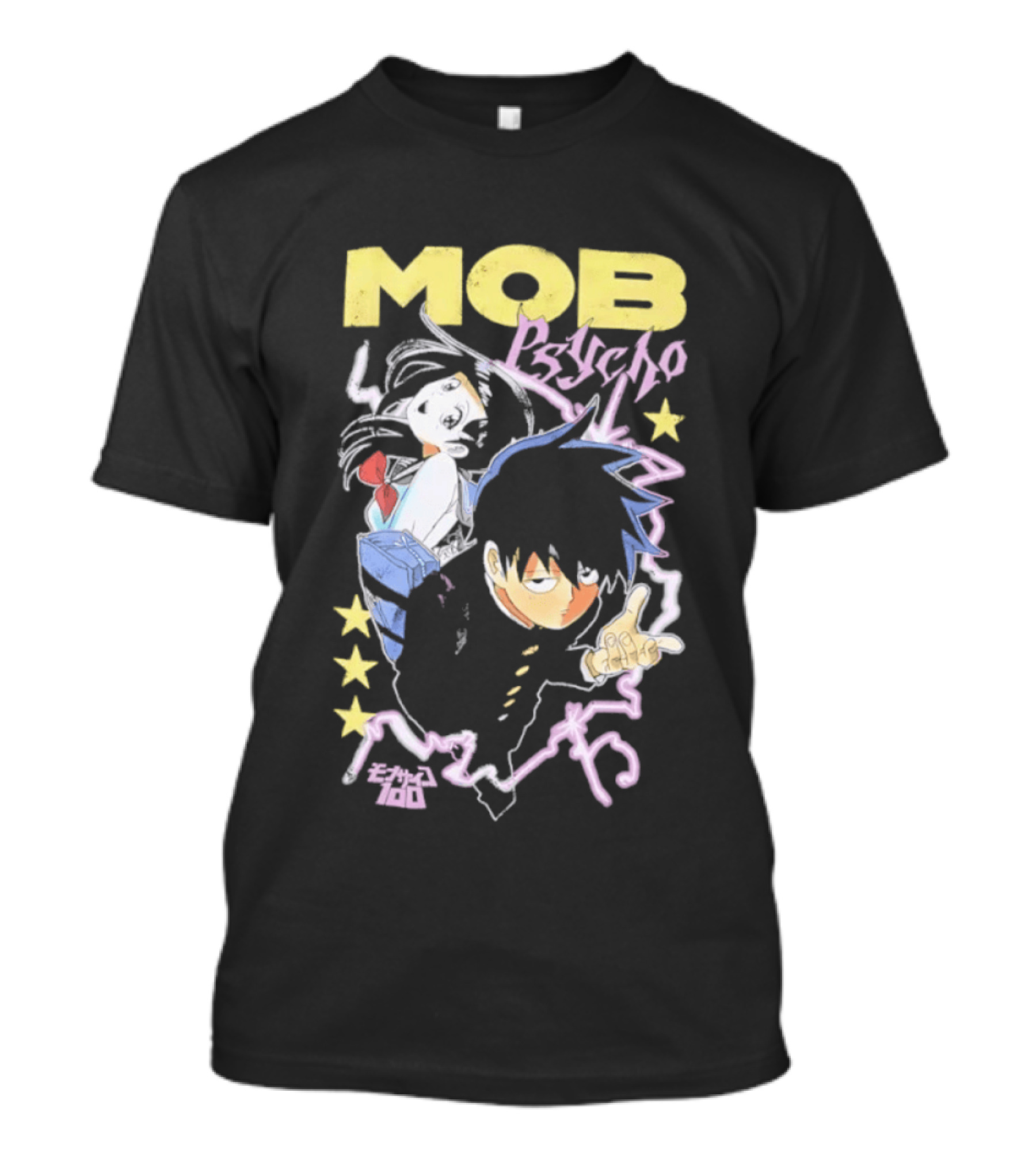 Mob Psycho 100 Anime Shigeo Kageyama Distressed T-Shirt