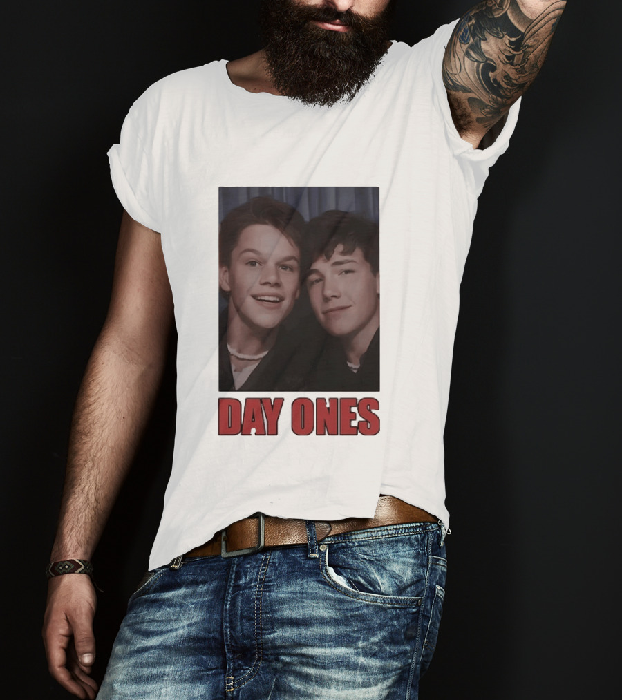 Ben Affleck Matt Damon Day Ones Friends Photobooth Nostalgia T-Shirt