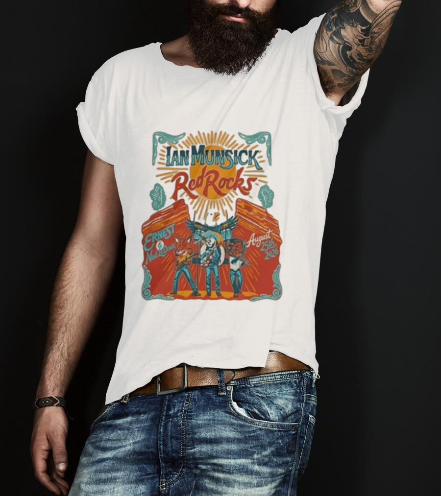 Ian Munsick Red Rocks August 25th 2026 Ernest Ned LeDoux T-Shirt