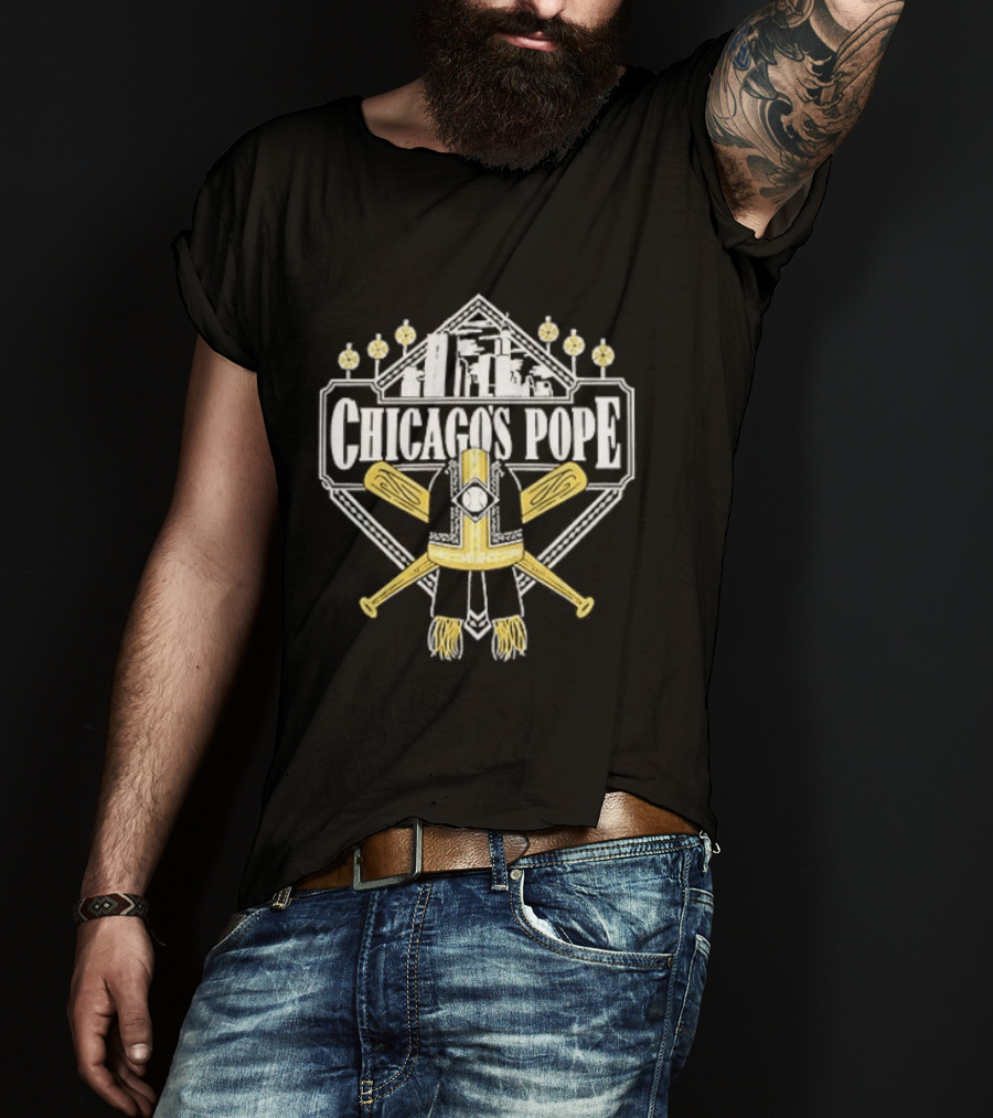 Chicago White Sox Chicago's Pope Baseball Crossed Bats T-Shirt