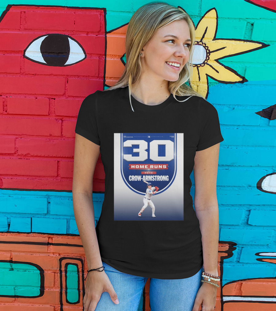 30 Home Runs Pete Crow Armstrong Chicago Cubs T-Shirt