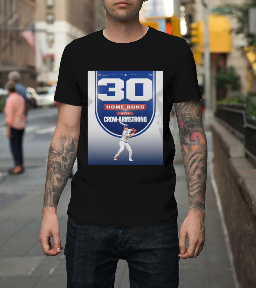 30 Home Runs Pete Crow Armstrong Chicago Cubs T-Shirt