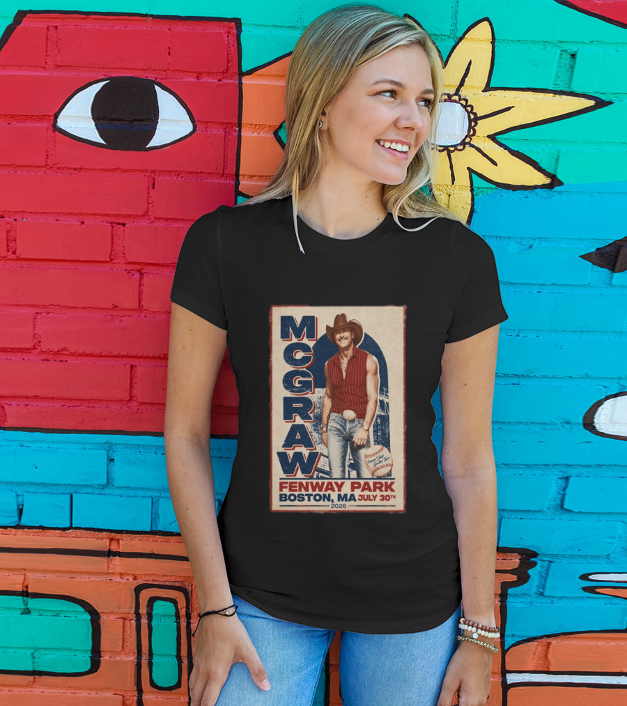 Tim McGraw Fenway Park Boston July 30 2026 Event T-Shirt