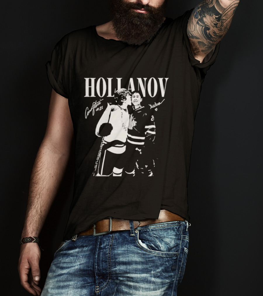 Hollanov Comorston Hudson No 87 Autographs T-Shirt