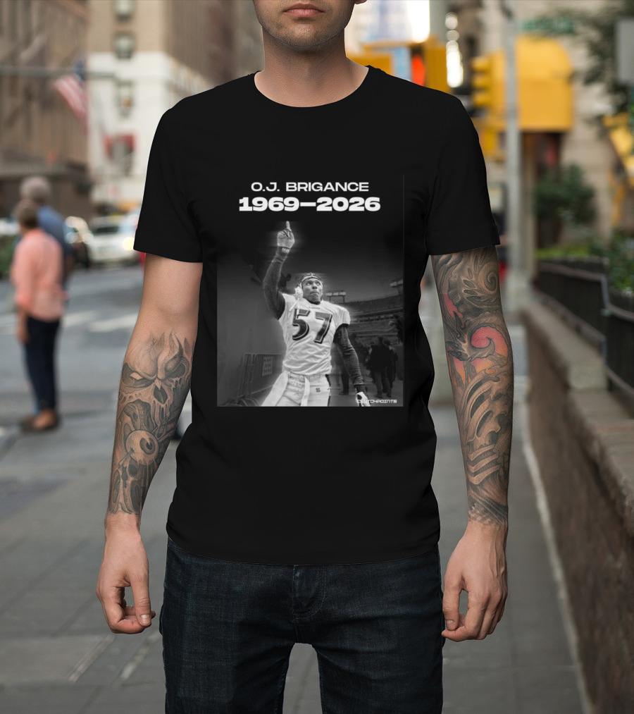 O.J. Brigance 1969 2026 Ravens Linebacker Legacy T-Shirt