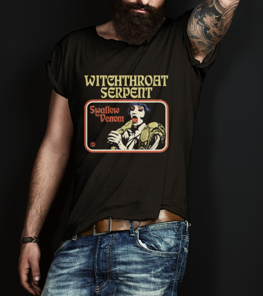 Witchthroat Serpent Swallow The Venom Doom Metal Psychedelic T-Shirt