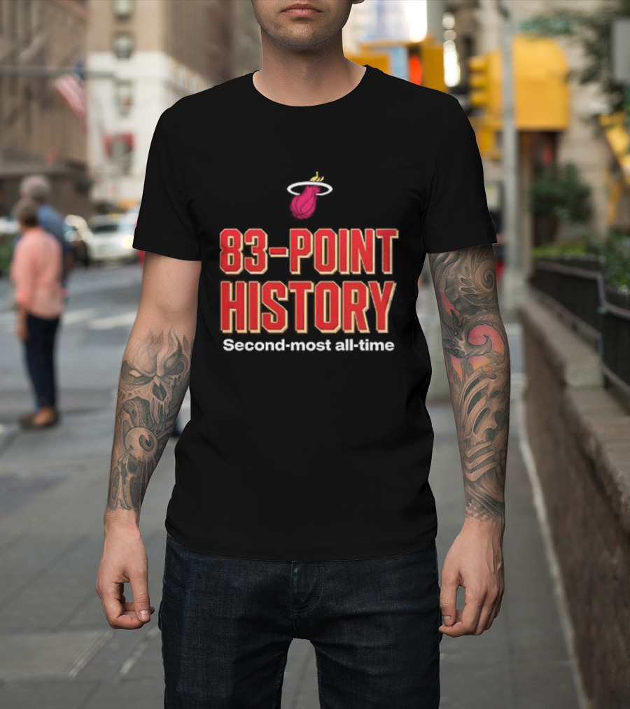 Miami Heat Bam Adebayo 83 Point History Second Most All Time T-Shirt