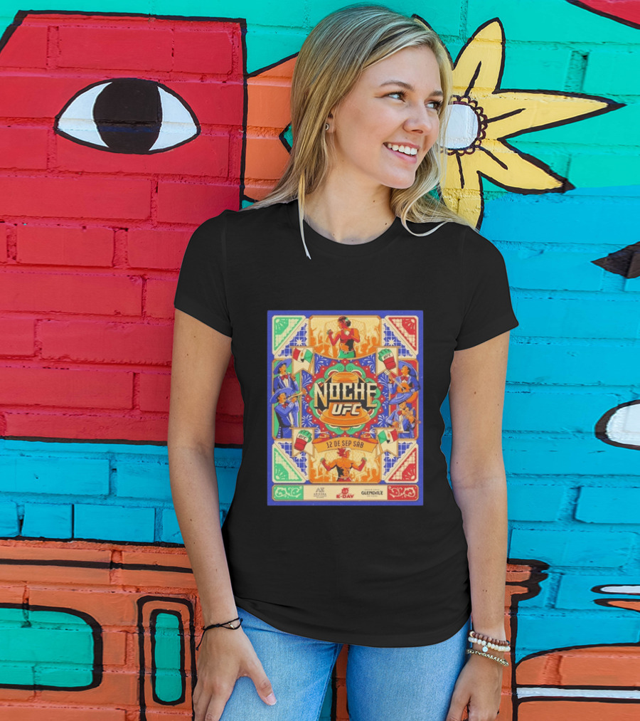 Noche UFC 12 De Sep Sáb Glendale Arizona Event Fiesta Vibrant S And Music Celebration T-Shirt