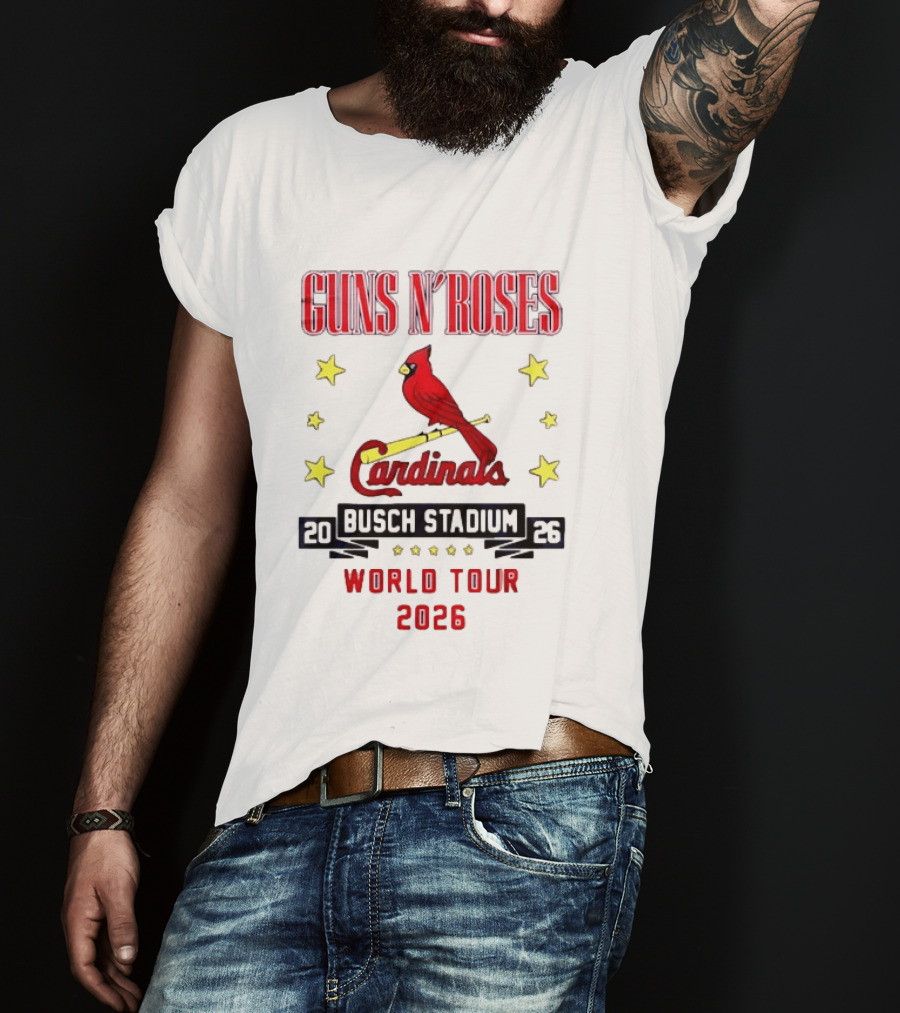 Guns N' Roses Busch Stadium St Louis Cardinals World Tour 2026 T-Shirt