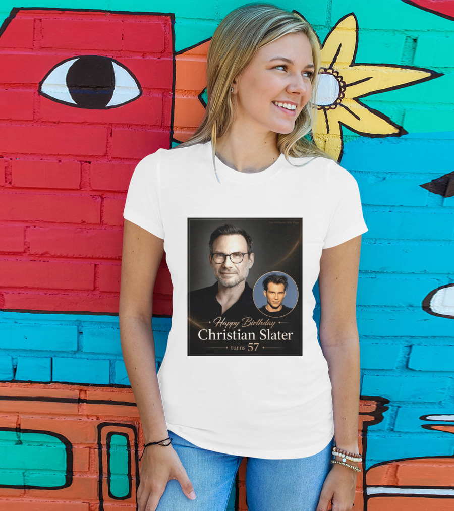 Happy Birthday Christian Slater Turns 57 Ultimate 80s Page T-Shirt