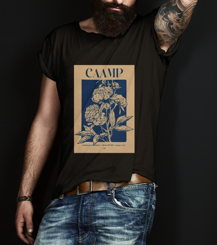 CAAMP KettleHouse Amphitheater Bonner MT August 17+18 2026 Floral T-Shirt