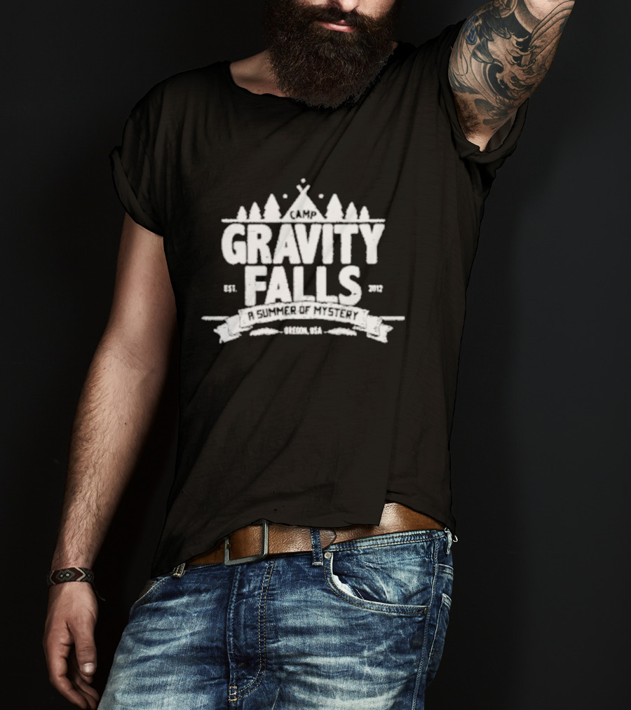 Camp Gravity Falls A Summer Of Mystery Drecon USA Est. 2012 T-Shirt