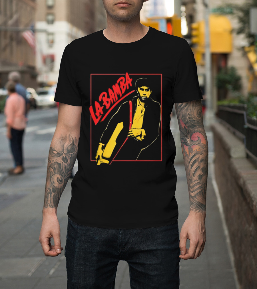 Ritchie Valens La Bamba Rock And Roll Iconic Yellow Red T-Shirt