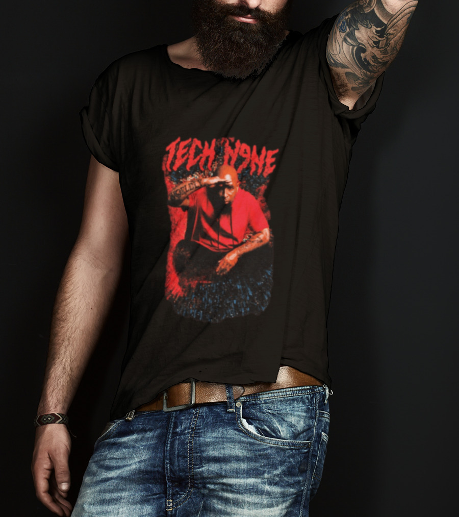 Strange Music Tech N9ne Salute Red Black T-Shirt