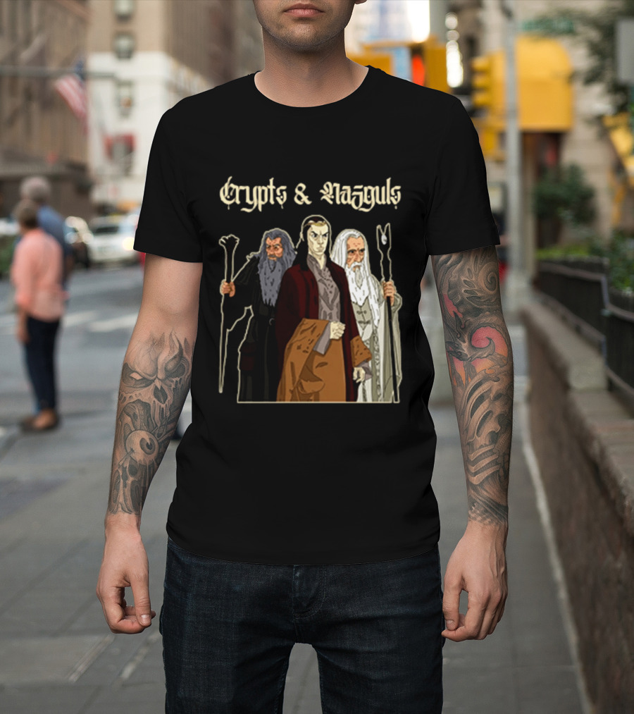 Crypts & Nazgûls Wizards Of The Rings Characters T-Shirt