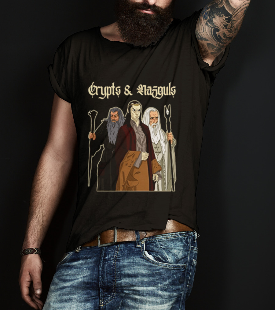 Crypts & Nazgûls Wizards Of The Rings Characters T-Shirt