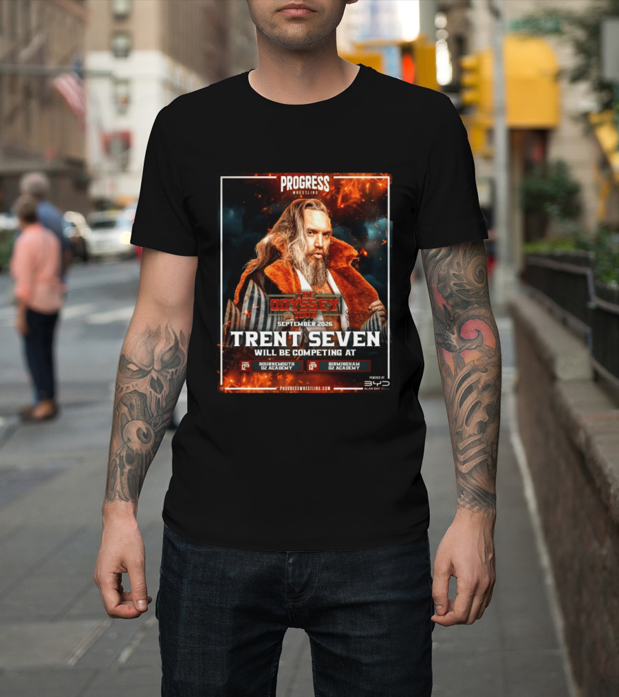 Progress Wrestling Odyssey Tour September 2026 Trent Seven Bournemouth Birmingham O2 Academy T-Shirt
