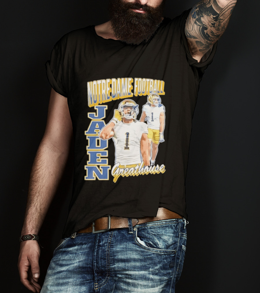 Notre Dame Football Jaden Greathouse 1 Fighting Irish T-Shirt