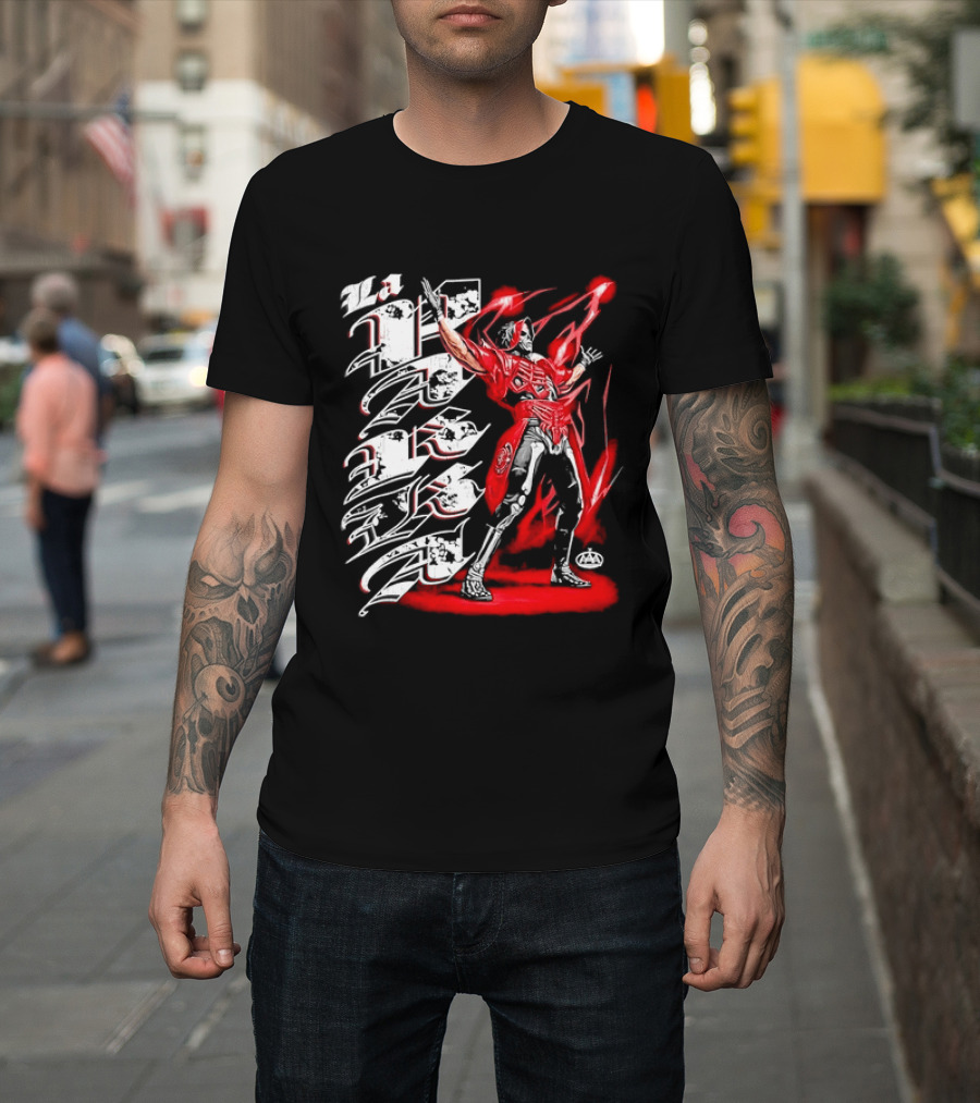 La Parka AAA Lucha Libre Legend Skeleton Warrior Action Hero T-Shirt
