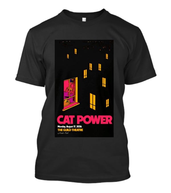 Cat Power Menlo Park August 17 2026 Guild Theatre Concert T-Shirt