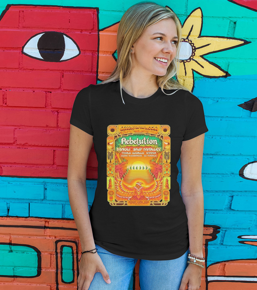 Rebelution Reggae On The Rocks 2026 Maoli Skip Marley Third World Etana August 22nd T-Shirt