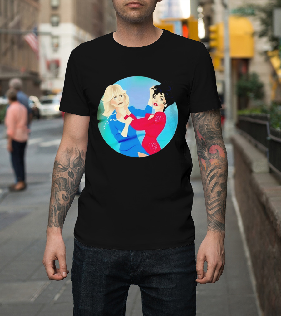 Alexis Carrington Krystle Carrington Iconic Dynasty Catfight Scene T-Shirt