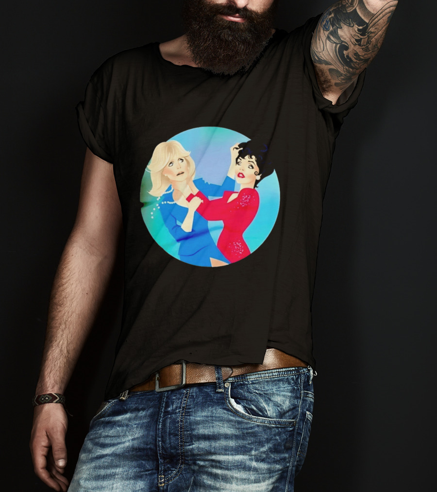 Alexis Carrington Krystle Carrington Iconic Dynasty Catfight Scene T-Shirt