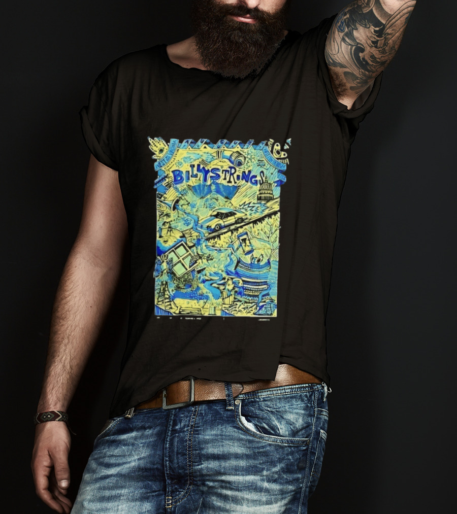Billy Strings Charleston Coliseum 2023 West Virginia Concert Doodle T-Shirt