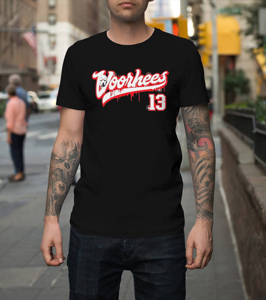 Jason Voorhees Mask Dripping Blood 13 Hockey Friday The 13th T-Shirt