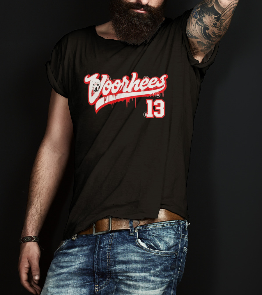Jason Voorhees Mask Dripping Blood 13 Hockey Friday The 13th T-Shirt