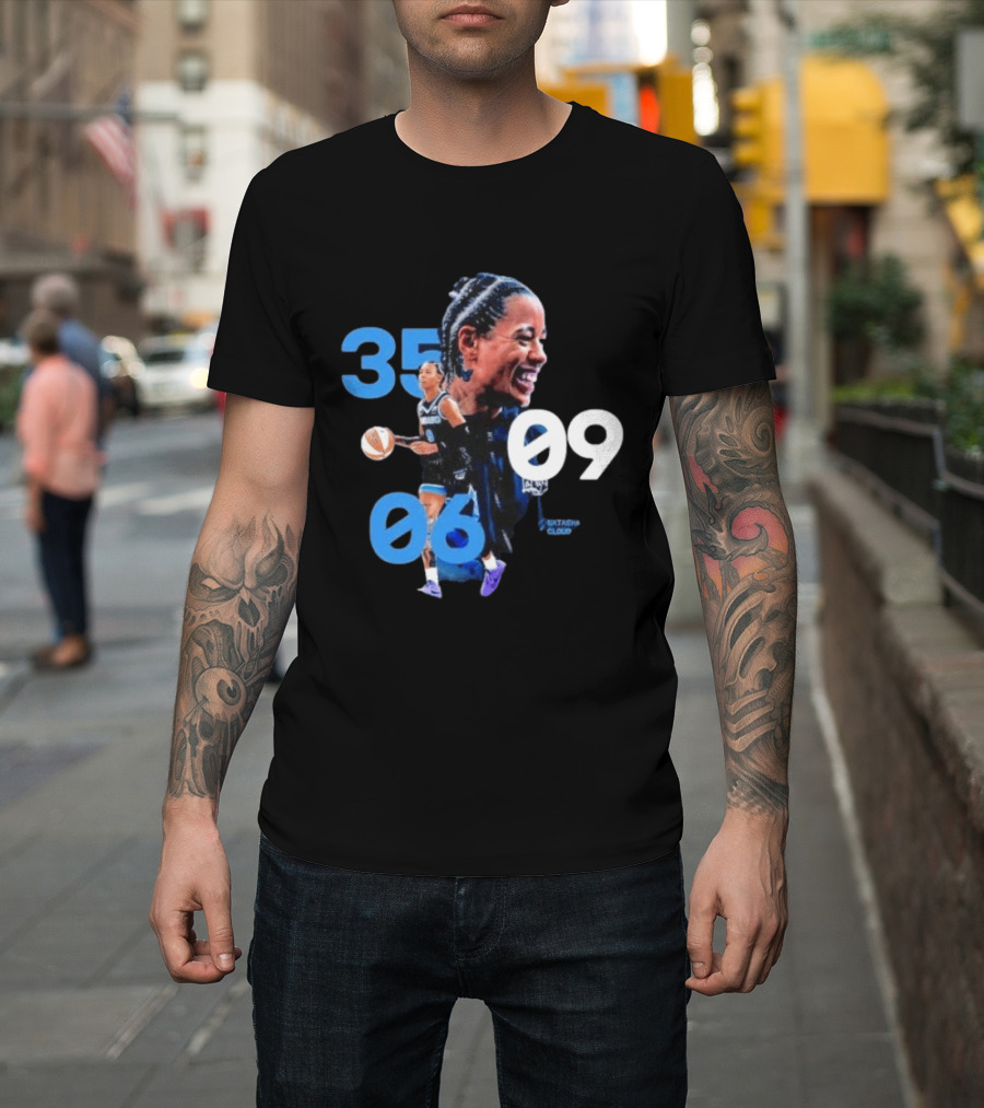 Natasha Cloud Historic 35 Points 5 Rebounds 5 Assists Performance T-Shirt