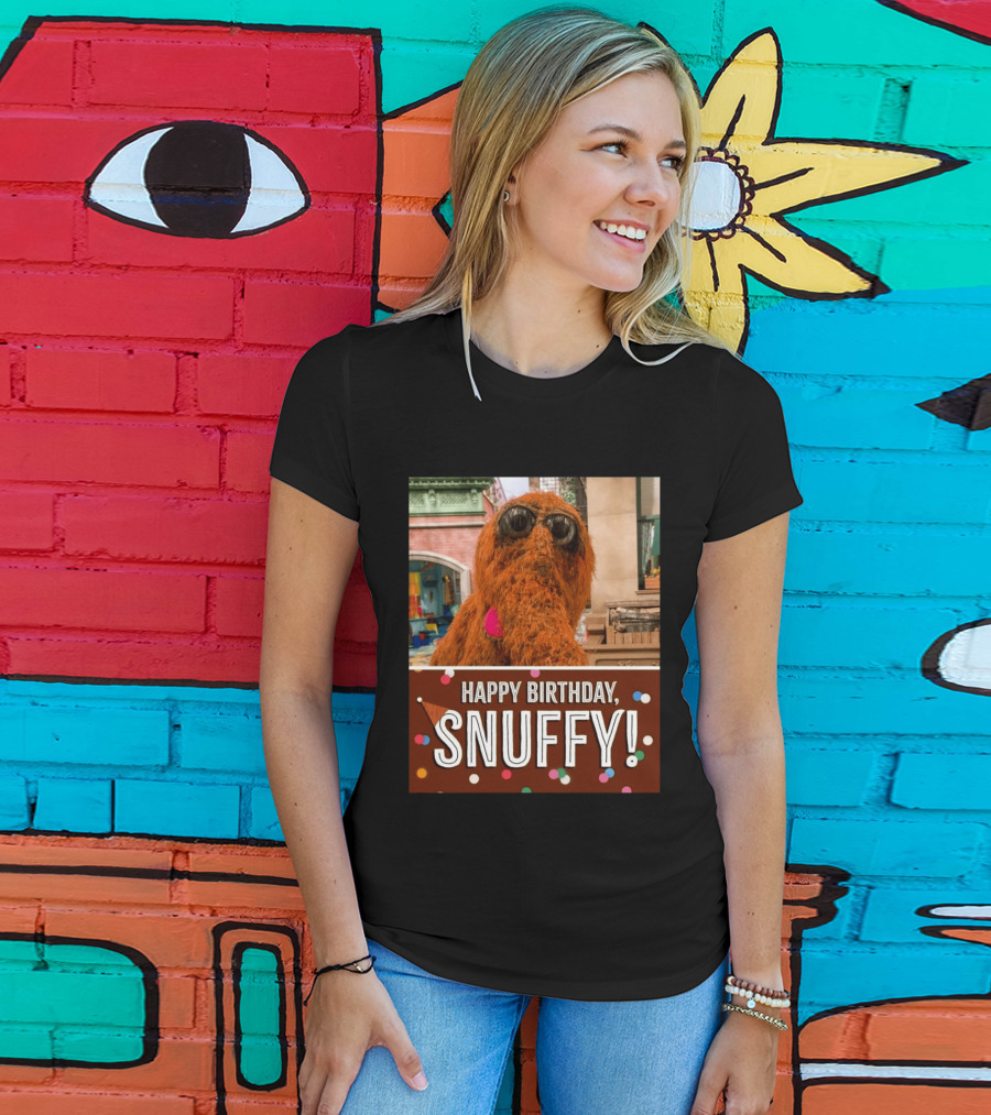 Happy Birthday Snuffy Celebrate With Cheerful Confetti T-Shirt