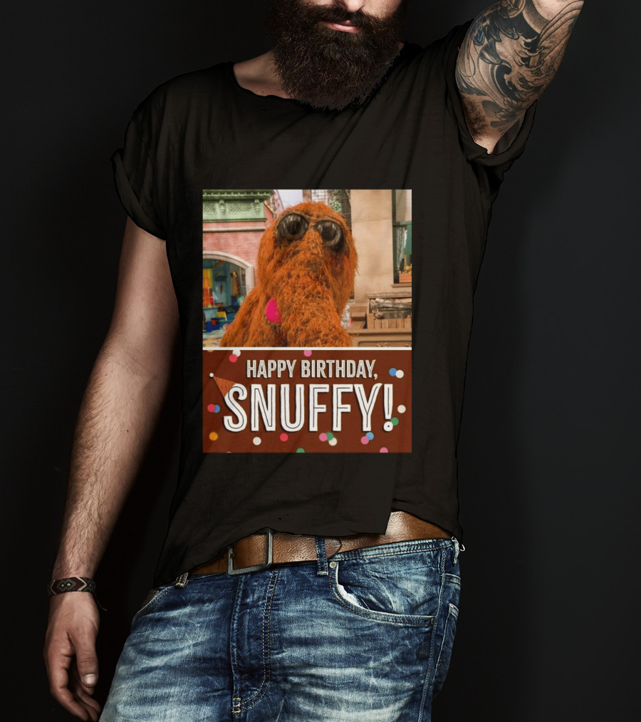 Happy Birthday Snuffy Celebrate With Cheerful Confetti T-Shirt