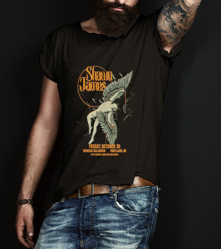 Shawn James Live Wonder Ballroom Portland OR October 30 2026 Special Guest Sam Hopeless T-Shirt