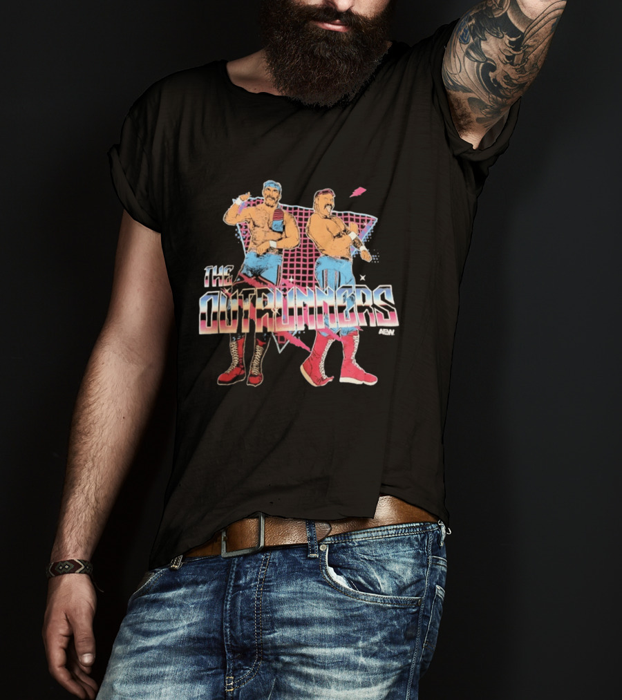The Outrunners AEW Wrestling Tag Team Retro Fashion T-Shirt