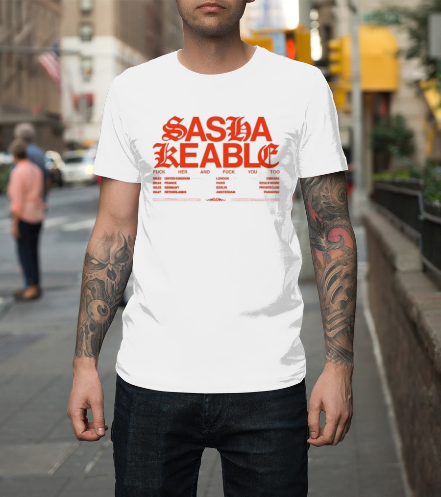 Sasha Keable 2024 Tour Dates And Locations List T-Shirt