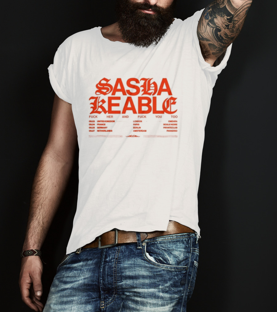 Sasha Keable 2024 Tour Dates And Locations List T-Shirt