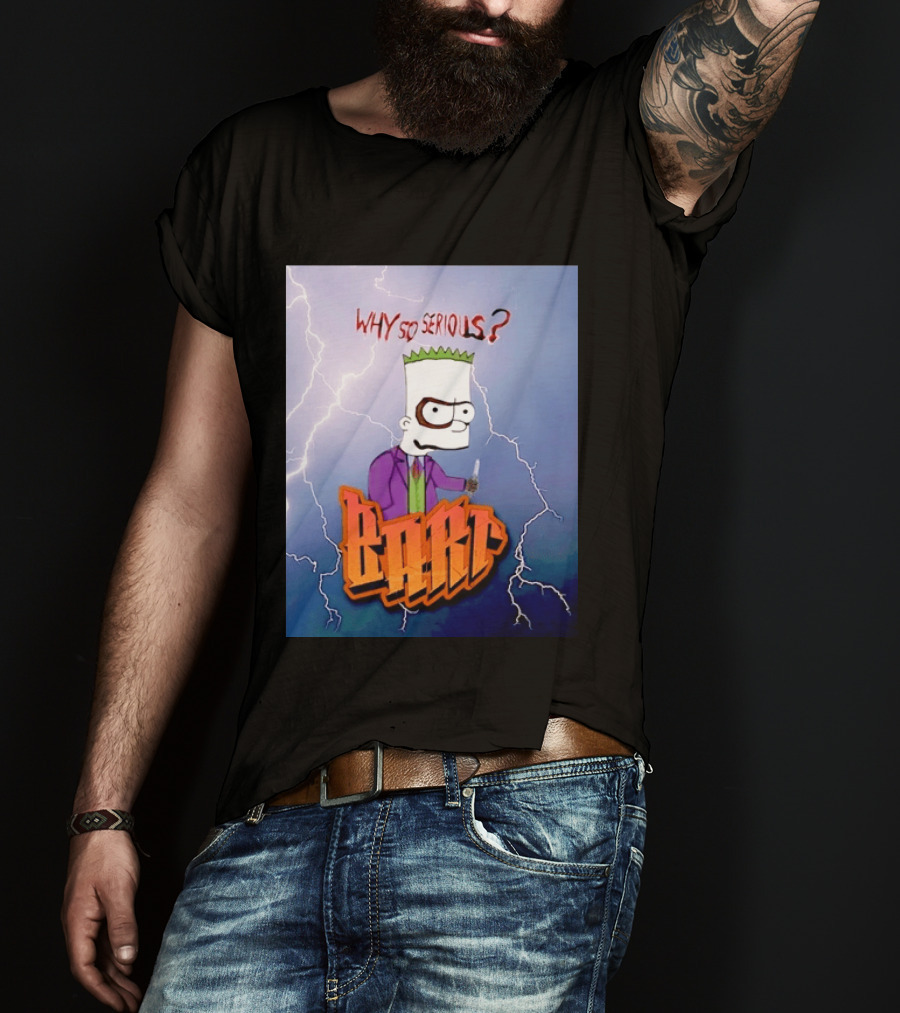 Bart Simpson Why So Serious Joker Lightning Mashup T-Shirt