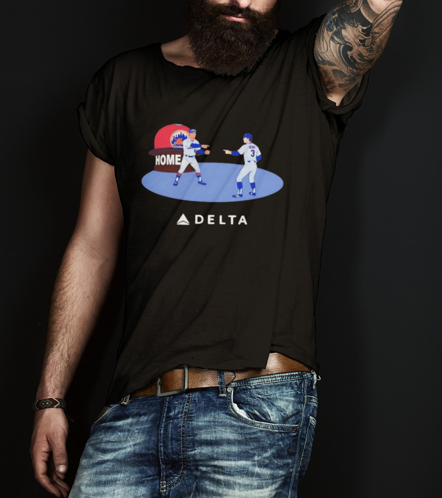 New York Mets MLB Delta Home Baseball Players Pointing Meme T-Shirt